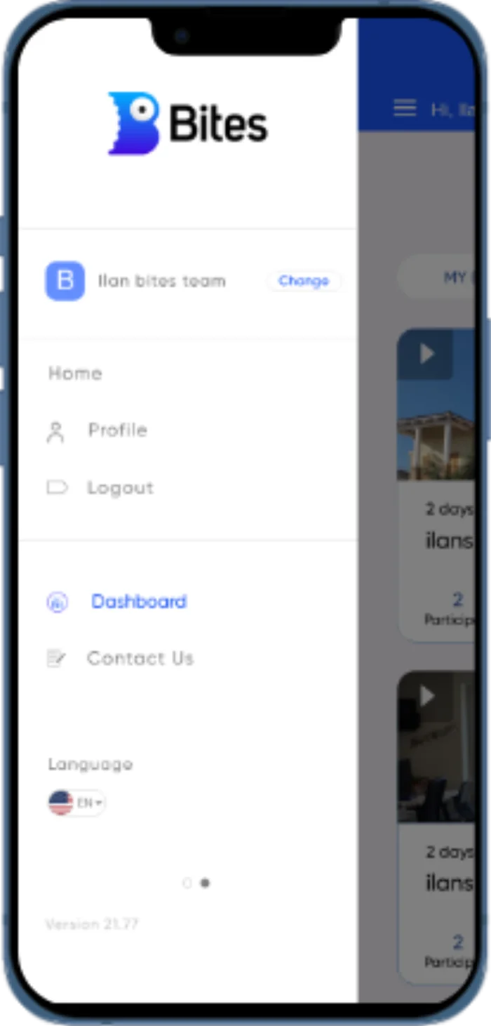 Bites app - navigation