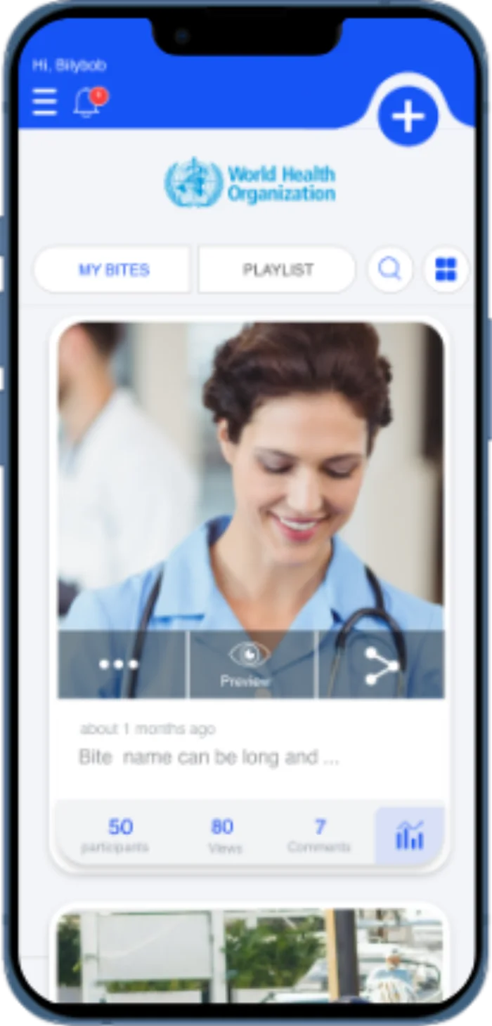 Bites app - video feed