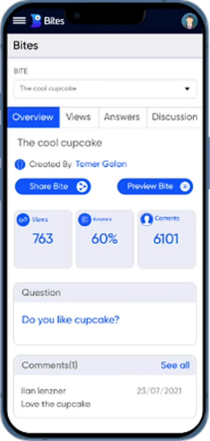 Bites mobile dashboard - discussion