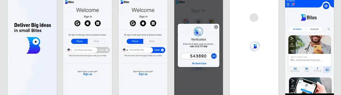Bites onboarding flow