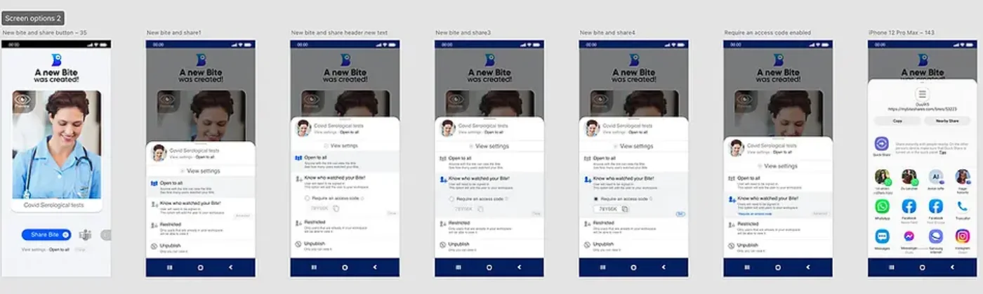 Bites welcome and sign-in flow